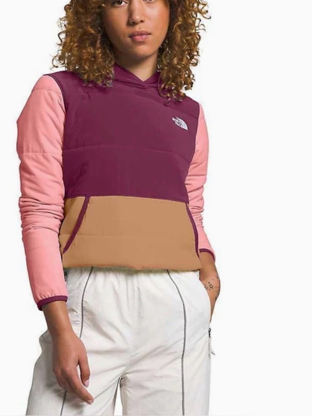 The North Face Women’s Mountain Colorblock Sweatshirt Pullover Hoodie Size XXL